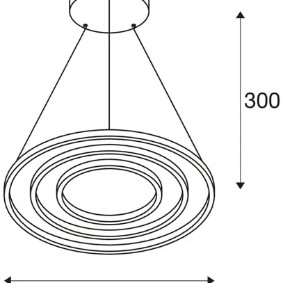 LED-Pendelleuchte SLV ONE TRIPLE DALI 65W 4200lm 3000/4000K Ø800×30mm weiss 
