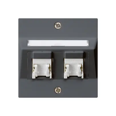 Kit de montage ENC kallysto A cat.5e 2RJ45/u anthracite 