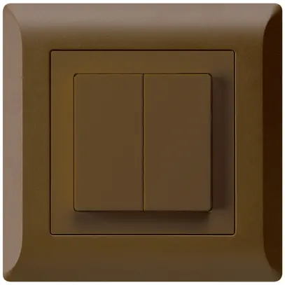 Pulsante INC kallysto.line 2×A-R/1P marrone 