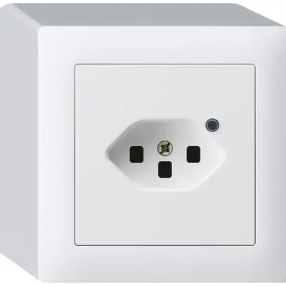 Presa AP Hager kallysto 1×T23 illuminato Q bianco ultra 