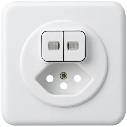 Kit frontal ENC basico 86×86mm blanc 2 lentilles pour combinaison grd.I S1/T13 