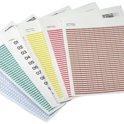 Feuille bande indicatrice R&M VS Modular 001-020 bleu/orange 