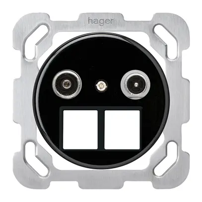 Presa multimedia INC basico TV-R mont.B 23dB 2GHz nero 