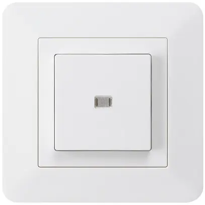 Contact à poussoir lumineux ENC kallysto.trend AR/1P blanc 