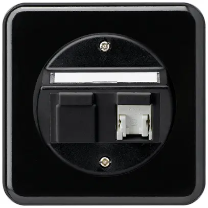 Insert pour prise ENC basico C cat.5e 1×RJ45/u sortie oblique noir 