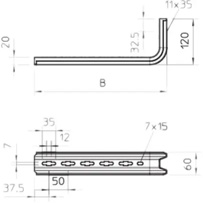 Braccio per muro/palo Bettermann TPSA 245mm zincato 