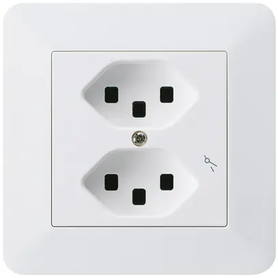 Presa INC Hager kallysto.trend 2×T23 1×S C bianco ultra 