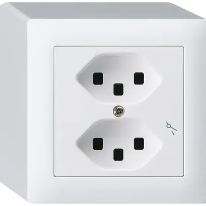 Presa AP Hager kallysto 2×T23 1×S Q bianco ultra 