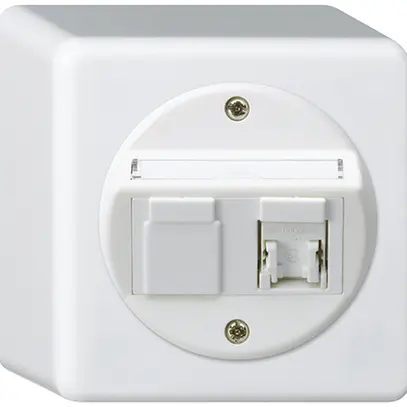 AP-Anschlussdose basico Kat.5e 1RJ45/u weiss 