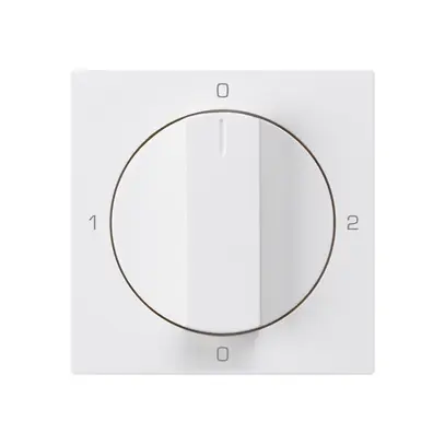 Kit frontale per interruttore rotativo S2 60×60mm kallysto 0-1-0-2 bianco 