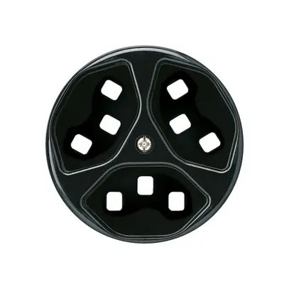 Disco frontale per presa Hager basico 3×tipo 23 H nero 