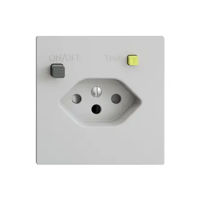 Presa INC EDIZIOdue T13 FI 30mA F, shutter grigio chiaro 