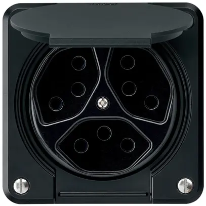 Presa INC robusto 3×tipo 13 nero 