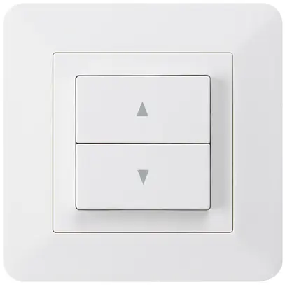 Poussoir pour stores ENC kallysto.trend avec 2 touches blanc bornes enfichables 