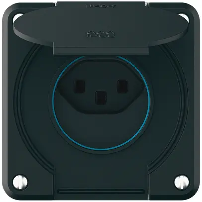 Presa INC robusto 1×tipo 23 IP55 nero 