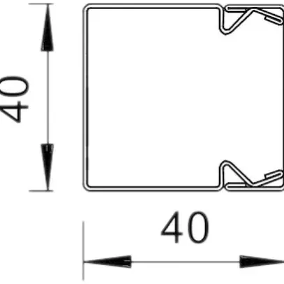 Canale d'installazione Bettermann LKM 40×40×2000mm zincato bianco puro 