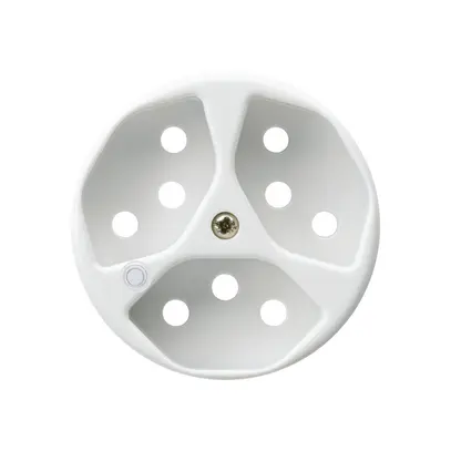 Disque frontal pour prise Hager basico 3×type 13 illuminé H blanc 