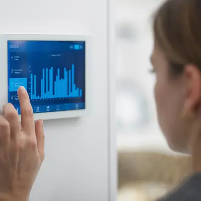 Écran tactile ENC 8" Amika, Ethernet/WLAN/Z-Wave 1DI IPS 1280×800px 230VAC 