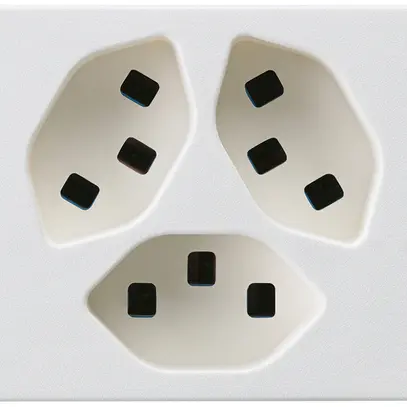 Presa FLF Hager 3×tipo 23 D bianco 