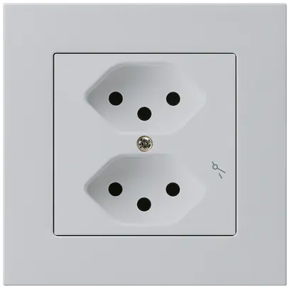Prise ENC kallysto.pro 2×T13/1 gris clair avec sécurité enfants 