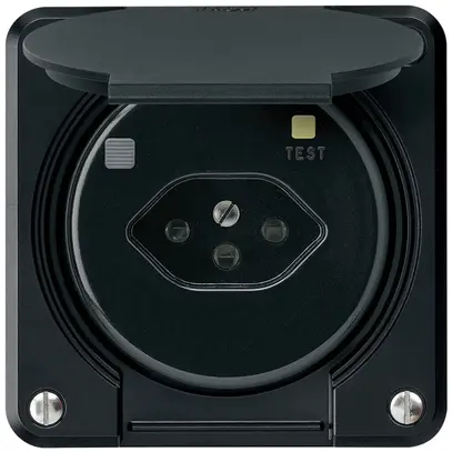 Presa FI INC robusto C T13 30mA nero 