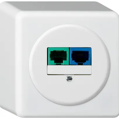 Scatola di raccordo AP DSL basico 2×RJ45 bianco 