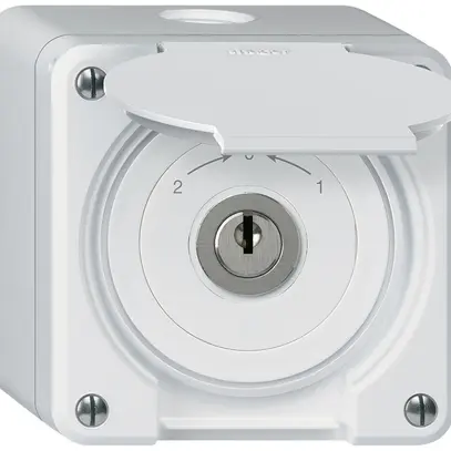 Contatto rotativo chiave AP robusto IP55 bianco con coperchio invertitore 