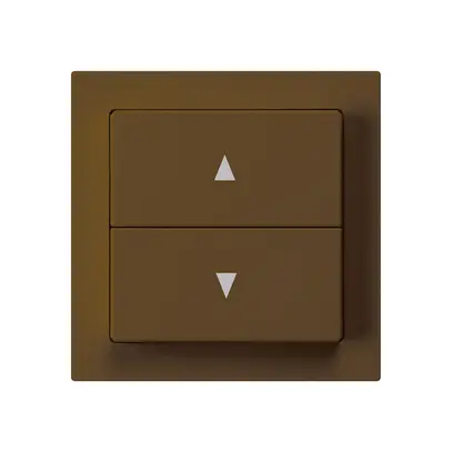 Interruttore per tapparelle kallysto marrone con 2 tasti di comando marrone 
