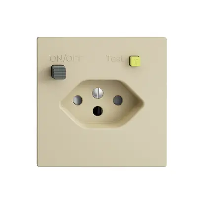 Presa INC EDIZIOdue T13 FI 30mA F, shutter vanille 