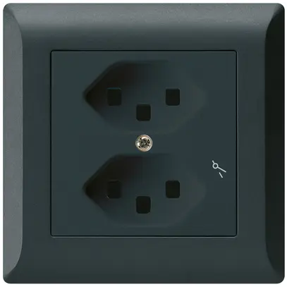 Presa INC Hager kallysto.line 2×T23 1×S C nero 