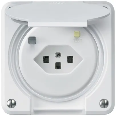 Presa FI INC robusto C T23 30mA bianco 