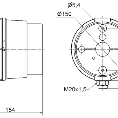 Lampe permanente BWM 12…230V AC/DC rouge 