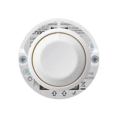 Variateur rotatif Hager basico coupure de phase ascendante 20…500VA blanc 