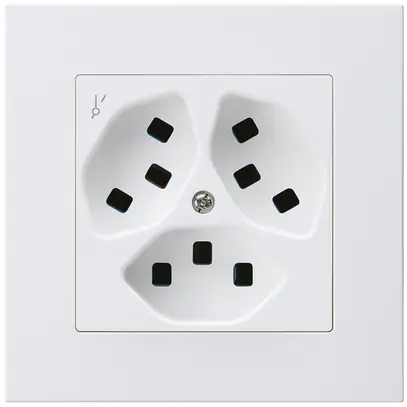 Presa INC Hager kallysto.pro 3×T23 1×S C bianco ultra 