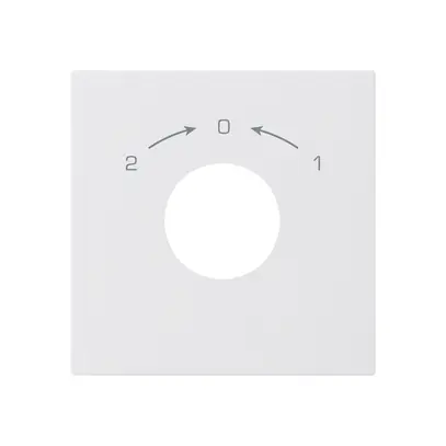 Frontset für Schlüsselschwenktaster 60×60mm kallysto 1->0<-2 weiss 