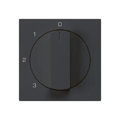 Abdeckset kallysto zu Drehschalter 0123 schwarz 