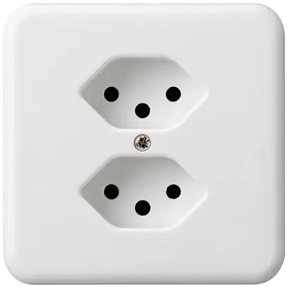 Presa INC basico 2×tipo 13 bianco per BOMI 