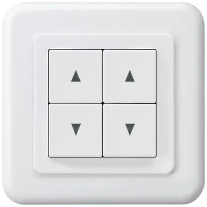 Tasto doppio per tapparella INC basico C bianco 