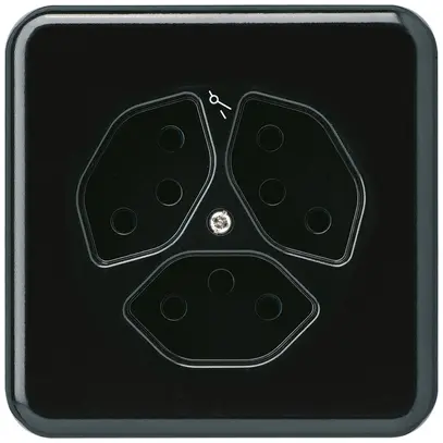 Presa INC basico 3×tipo 13S nero per BOMI 