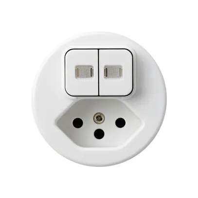 Inserto per combinazione luminosa 1/3+3/1L+T13 bianco basico 2 lenti pro.bambini 