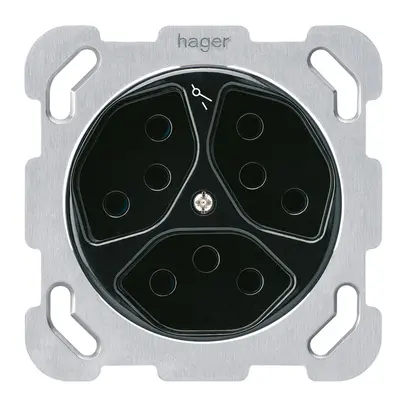 Inserto per presa INC basico 3×tipo 13/1 nero con protezione bambini 