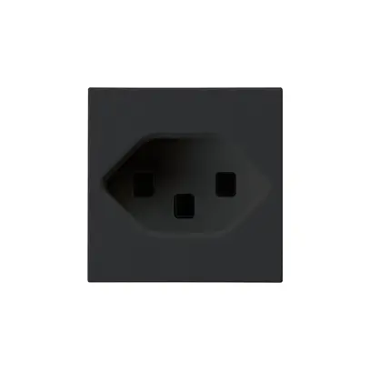 Presa INS Hager tipo 23 nero 45×45 con morsetti a innesto 