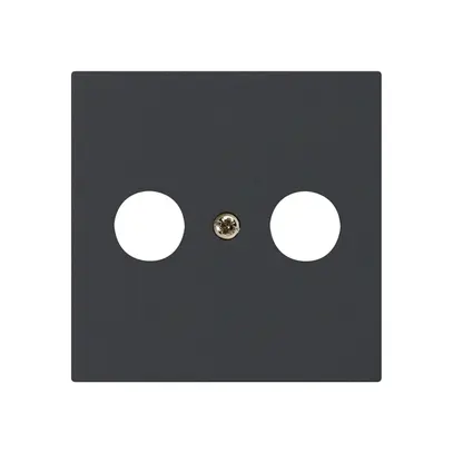 Placca frontale kallysto nero per R/TV 60×60mm 