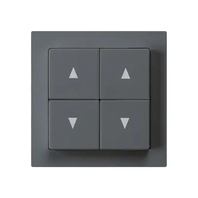 Kit frontale kallysto 60×60 mm antracite interruttore/pulsant.tapparelle 4 tasti 