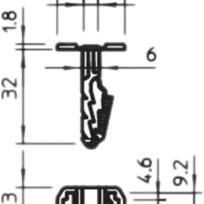 Clou-tampon pour serre câble Bettermann 6×30mm gris 
