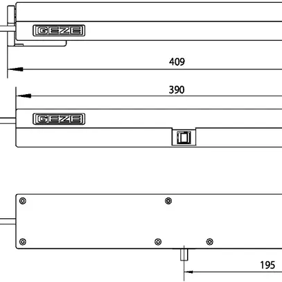 Automatismo a catena Ecchain, bianco, RAL 9010, incl. console GEZE 