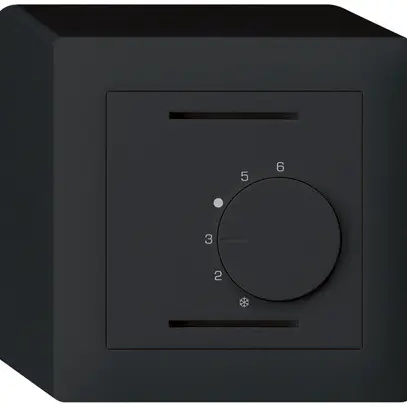 Termostato ambiente AP kallysto nero senza interruttore 