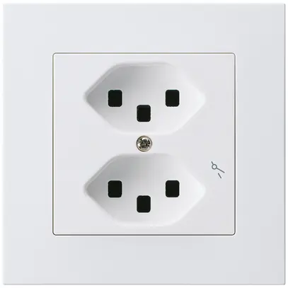 Presa INC Hager kallysto.pro 2×T23 1×S C bianco ultra 