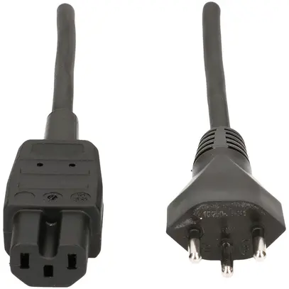 Câble d'appareil MAX HAURI Gd 3×1mm² 2m noir fiche T12/C15 