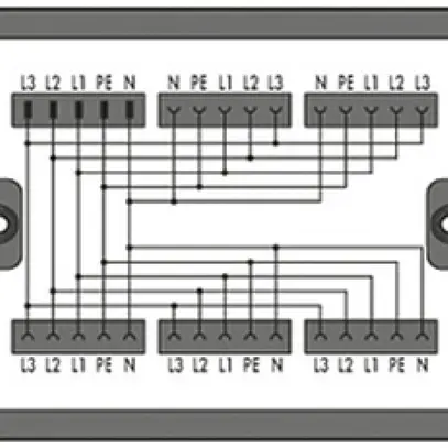 Box di distribuzione WAGO WINSTA, codice A, 5L, 1 entrata/5 uscite, ne 